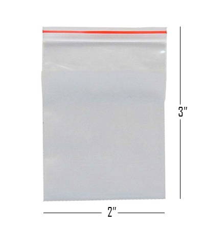 2X3 ZIPLOCK BAGS (PACK OF 100)