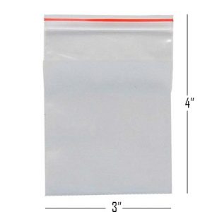 3X4" ZIPLOCK BAGS (PACK OF 100)